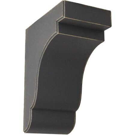 Ekena Millwork 5 1/4"W x 8 1/2"D x 11"H Bedford Wood Vintage Decor Bracket, Black BKTWD05X09X11BEBL